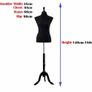 2 x New Womens Tailors Bust Dummy (Black) - FREE Delivery Image 3