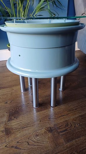 Up cycled Eurofighter Typhoon Main Wheel Coffee Table
