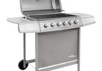 Gas BBQ Grill with 6 Burners Silver