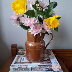 Apilco Brown Stoneware Jug with Side Handle