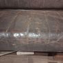 Vintage Solid Wood pub Leather Bench Seat Perfect for Bar or Man Cave Image 6