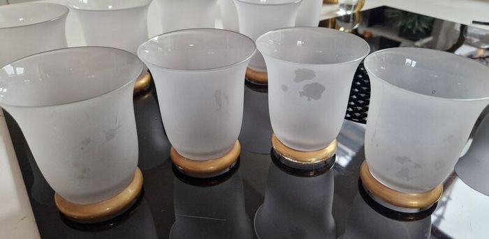 10 Vintage Krosno crystal tumblers