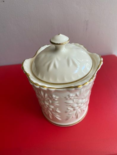 Aynsley Camellia  vintage pretty jam pot with lid