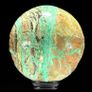 Smithsonite Sphere - Natural Stone, Wooden Stand Image 2