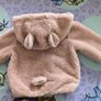 Baby Girls Fur bunny Ears Coat , jacket,Size 6-9 Months Image 3