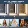 Bluetooth Bathroom Mirror with Lighting, 120 x 70 cm, LED Bathroom Mirror with Image 4