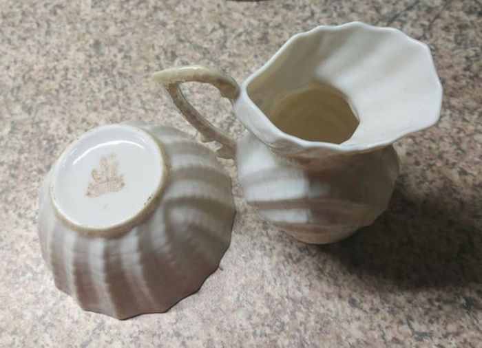 Beleek Jug & Sugar Bowl