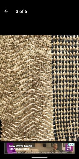 Large natural jute rug