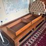 Wooden single bed with drawers Image 4