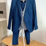 Benetti Three Piece Tailored Fit Suit Petrol Blue Image 2