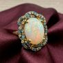 Diamond  Halo Statement Ring Image 2