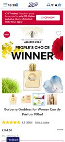 Burberry Goddess 100ml Parfum For Her