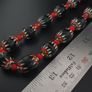 Antique Venetian Style Black Chevrons & Venetian WhiteHeart Beads Necklace Image 5