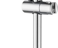 Ibergrif M20802-1 Shower Riser Rail, 57cm Shower Rail, No Drilling Required, Shower Rail kit with Adjustable Shower Head Holder and Soap Dish, Shower Slider Rail for Bathroom, Chrome, Silver