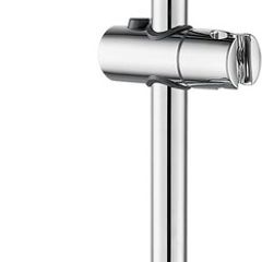 Ibergrif M20802-1 Shower Riser Rail, 57cm Shower Rail, No Drilling Required, Shower Rail kit with Adjustable Shower Head Holder and Soap Dish, Shower Slider Rail for Bathroom, Chrome, Silver
