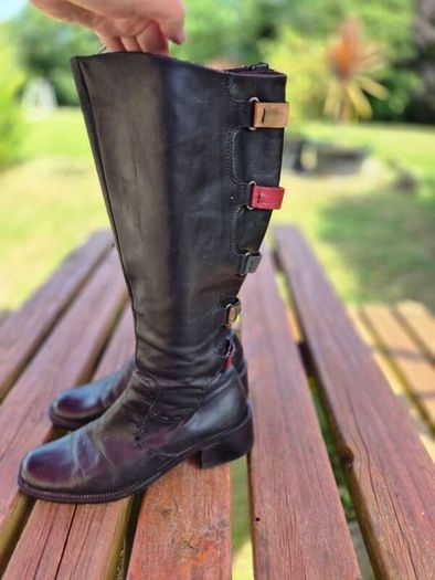Roby and Pier Italian Leather Boots, Size UK4, EU37 - Wide Fit, AV