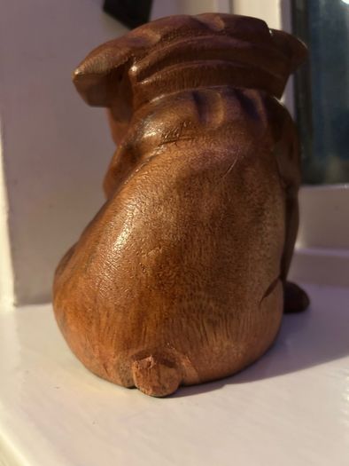 Indonesian Carved Wooden Bulldog
