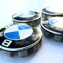 Set of 4 brand new BMW Classic BLUE / WHITE alloy wheel caps Image 5
