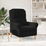 Armchair Black Velvet Image 3