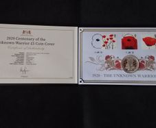 Great Britain : Centenary of The Unknown Warrior " 5 Pound " Coin Cover - 2020