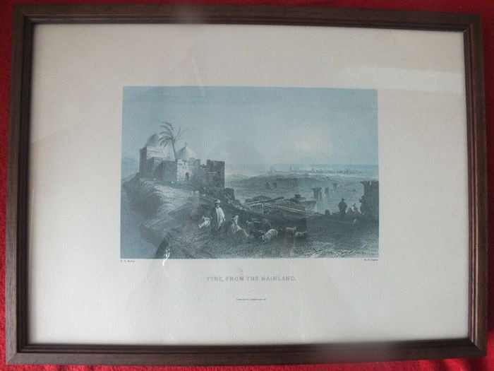 Set of 5 W.H. Bartlett prints - Lebanon scenes.