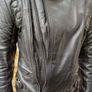Leather Biker Jacket: Size Medium. Image 7