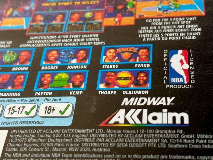 NBA Jam Tournament Edition for Sega Mega Drive - Boxed and Minty