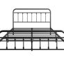 King Size Bed Frame with Headboard and Footboard/Under Bed Storage, Metal Bed Frames King Size Mattress Base No Box Spring Needed, Enhanced Support Noise Free, Black Image 3