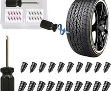 20 pcs Tyre Repair Screw, Fast Self-Service Car Puncture Repair Kit, Tire Rubber Nails Tool, Emergency Car Accessories for Bike Motorbike Bicycle Flat Tire Plug with Storage Tool Box