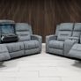Titan Grey Fabric Recliner Sofa Set Image 2