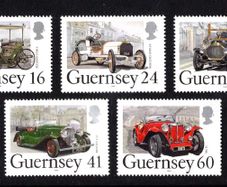 1994 Guernsey Centenary of First Car in Guernsey Post Office Commemorative Stamps Mint Never Hinged (MNH)