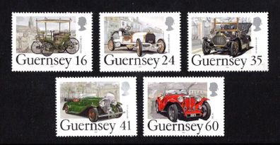 1994 Guernsey Centenary of First Car in Guernsey Post Office Commemorative Stamps Mint Never Hinged (MNH)