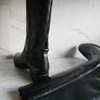 Original GEOX women's equestrian-style black leather boots Felicity size 7 UK EU 41 NEW Image 3
