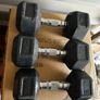 1 x 15kg,12.5kg,10kg hex dumbbells Image 3