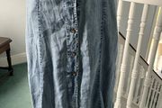 Brand new superdry cotton denim midi skirt