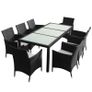 9 Piece Rattan Garden Dining Set with Cushions Image 2