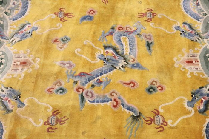 Chinois- Oriental Rug Runner Gold/Yellow 350cm x 70cm wide.