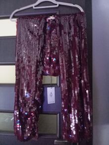 Wine/burgundy coloured sequined pants