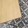 Modern light oak effect desk with chrome legs Image 3