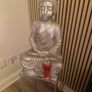 Large silver buddha and table Image 3