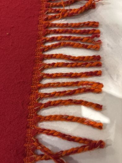 Boru - Jimmy Hourihan Two Sided Raspberry and Orange Wool Scarf