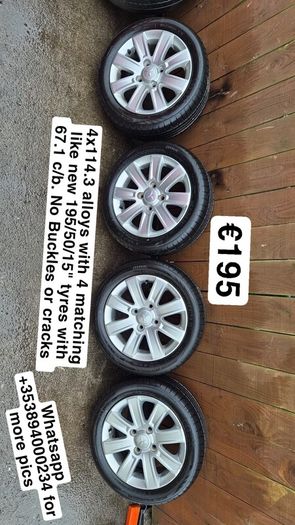 Various Sets of Alloys,  Steel Wheels & Spacesavers 4x114.3 14" 15" 16" 17" inch Suit Nissan Mitsubishi Volvo Hyundai Chevrolet etc@ OCG
