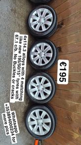 Various Sets Of Steel & Alloy Wheels 14" 15" 16" 17" to Suit Mitsubishi, Old Volvo & Old Hyundai 4x114.3 with 67.1 c/b @ OCG
