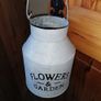 Vintage Style Metal Milk Can Flower Pot with a Handle Image 4