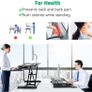 _Sit-stand desk height-adjustable desk top, ergonomic desk converter for computers, laptops and office supplies, compatible with monitor holder, black Image 6