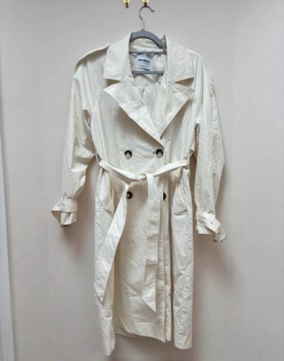 Bershka Cream Trench Coat
