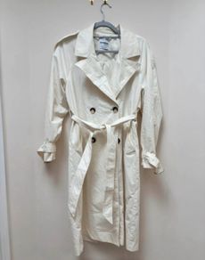 Bershka Cream Trench Coat