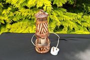 Brown mine vintage bedside lamp postage possible