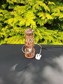 Brown mine vintage bedside lamp postage possible
