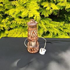 Brown mine vintage bedside lamp postage possible
